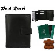 Meeste rahakott N890L-MTL BLACK, PAUL ROSSI, Nahast rahakotid